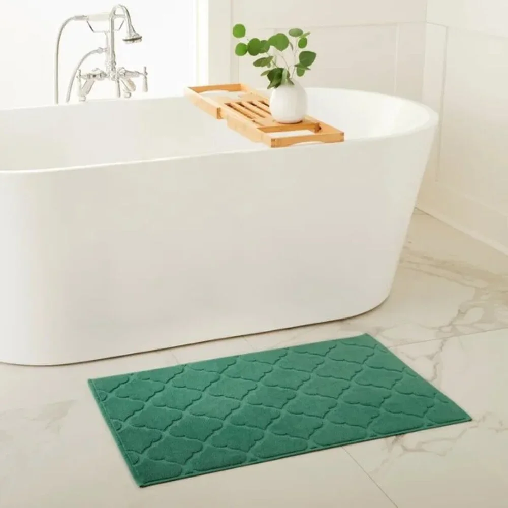 WelHome Geometric Tub Mats, 2-pack, Green, NWT